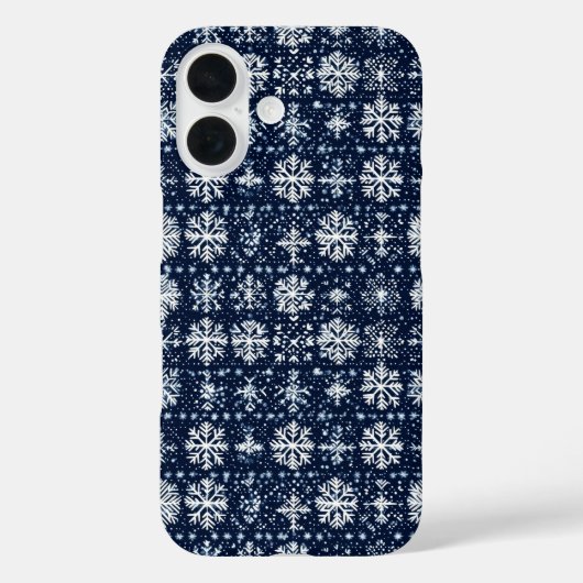 Schneeflocken Wintermuster Case-Mate iPhone Hülle (Rückseite)