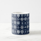 Schneeflocken Wintermuster Kaffeetasse (Mittel)
