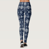 Schneeflocken Wintermuster Leggings (Rückseite)