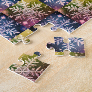 Schneeflocken Winternacht / 1974 / Sangria Basic Puzzle