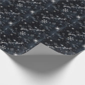 Schneeflocken Wintersolstice individuell anpassbar Geschenkpapier (Ecke)