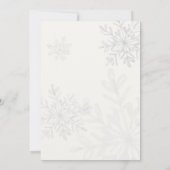 Schneeflocken Wintertuchdusche leer Einladung (Rückseite)