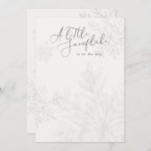 Schneeflocken Wintertuchdusche leer Einladung (Vorne/Hinten)