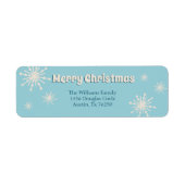 Schneeflocken Winterurlaub Blue Einfaches Freizeit (Vorne)