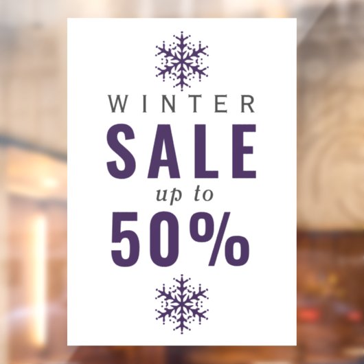 Schneeflocken-Wintervorzeigerfenster Fensteraufkleber (Blatt 2)