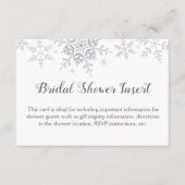 Schneeflocken Winterwonderland Brautparty Beilage Begleitkarte (Vorderseite)