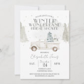 Schneeflocken Winterwonderland Brautparty Einladung (Vorderseite)