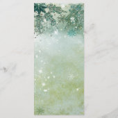 Schneeflocken Winterwonderland Menükarte (Rückseite)