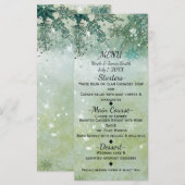 Schneeflocken Winterwonderland Menükarte (Vorne/Hinten)