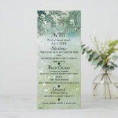 Schneeflocken Winterwonderland Menükarte (Stehend Vorderseite)