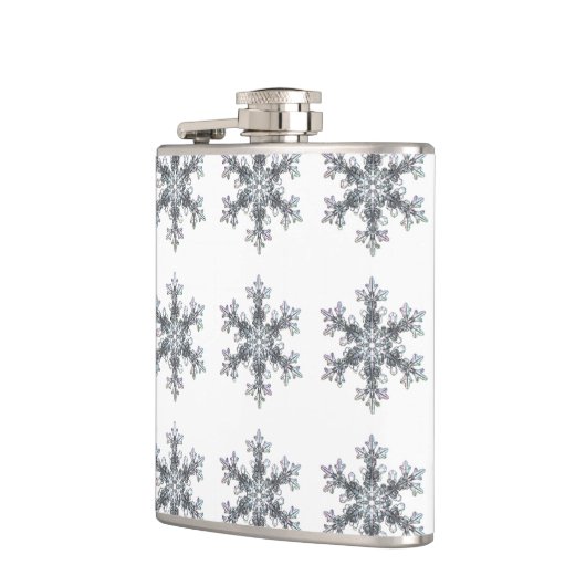 Schneeflocken, Winterwunderland Flachmann (Links)