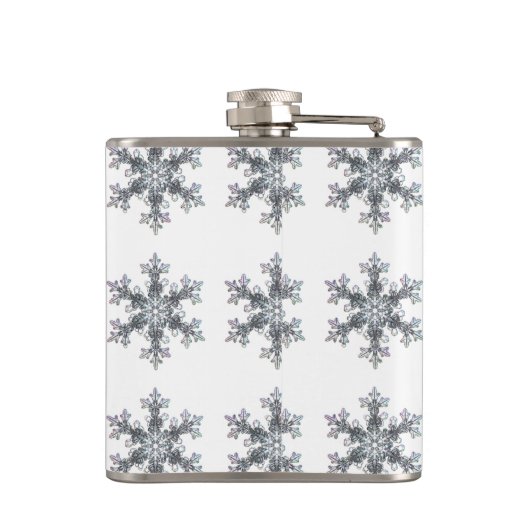 Schneeflocken, Winterwunderland Flachmann (Rückseite)