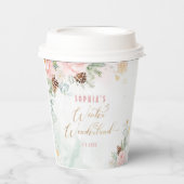 Schneeflocken Winterwunderland Mädchen Geburtstag Pappbecher (Vorderseite)