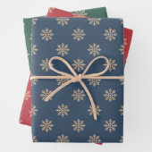 Schneeflocken-Wrapping Paper Flat Sheet Set 3 Geschenkpapier Set (Beispiel)