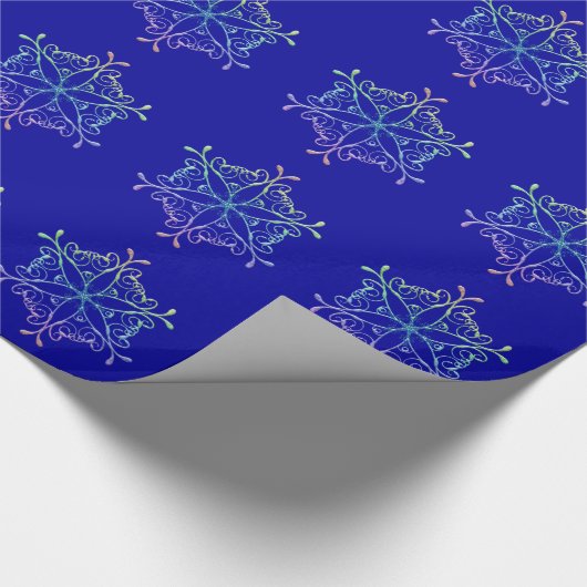 Schneeflocken-Wrapping Paper Geschenkpapier (Ecke)