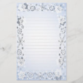 Schneeflocken zeichneten Schreibpapier Briefpapier (Vorderseite)