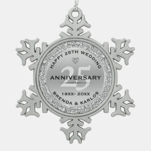 SCHNEEFLOCKEN Zinn-Ornament