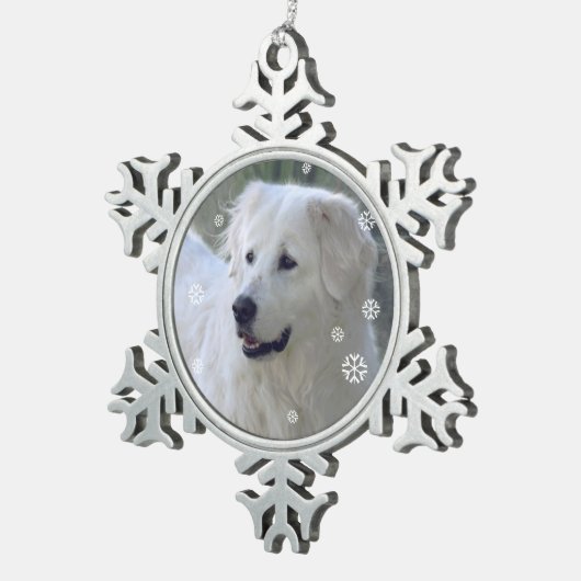 Schneeflocken Zinn-Ornament (Rechts)