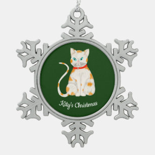 SCHNEEFLOCKEN Zinn-Ornament