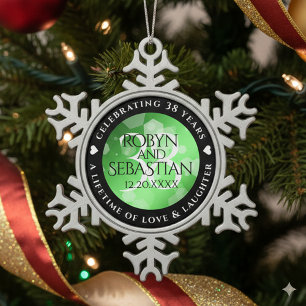 SCHNEEFLOCKEN Zinn-Ornament