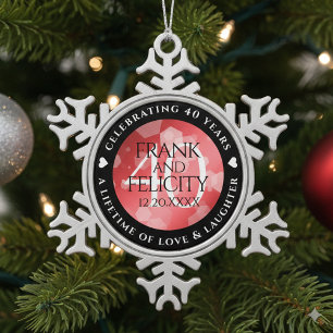 SCHNEEFLOCKEN Zinn-Ornament