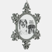 Schneeflocken Zinn-Ornament (Links)