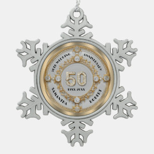  SCHNEEFLOCKEN Zinn-Ornament