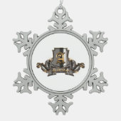 Schneeflocken (Zinn) Schneeflocken Zinn-Ornament (Vorderseite)