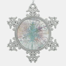 Schneeflocken-Zinndekoration