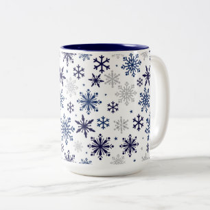 Schneeflocken Zwei-Tone-Kaffee-Tasse Zweifarbige Tasse