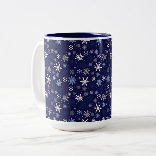 Schneeflocken Zwei-Tone-Tasse Zweifarbige Tasse