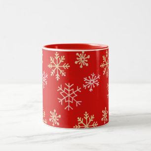 Schneeflocken Zweifarbige Tasse