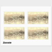 Schneeflockenaufkleber Rechteckiger Aufkleber (Blatt)