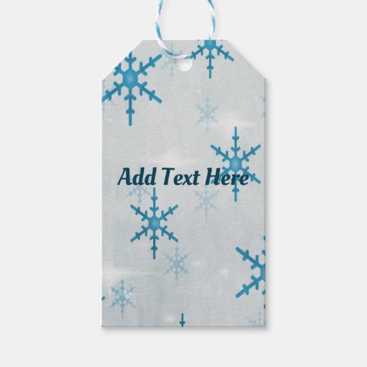 SchneeflockenBling Weihnachten Personalisiert Geschenkanhänger (Vorderseite)