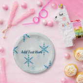 SchneeflockenBling Weihnachtsscheibe Pappteller (Party)