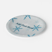 SchneeflockenBling Weihnachtsscheibe Pappteller (Schrägansicht)