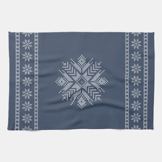 Schneeflockendesign Geschirrtuch (Horizontal)