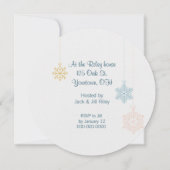 Schneeflockendesign im Winter Party Einladung (Rückseite)