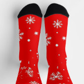 Schneeflockendesign Socken (Oben)
