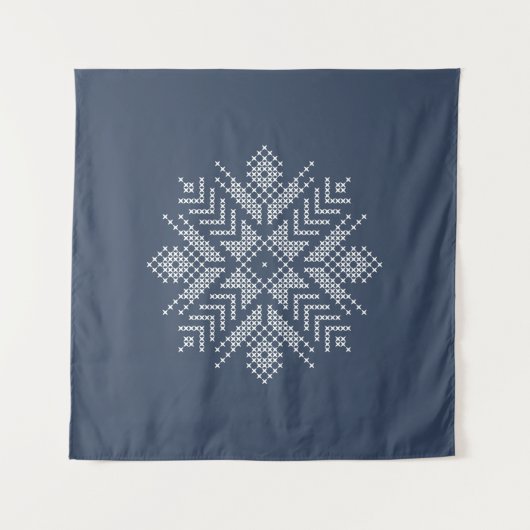 Schneeflockendesign Wandteppich (Vorderseite)