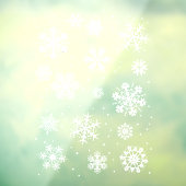 Schneeflockenfenster, Winter  Fensteraufkleber (Blatt 3)