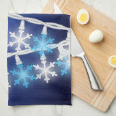 Schneeflockenlichter Geschirrtuch (Viertel Falte)
