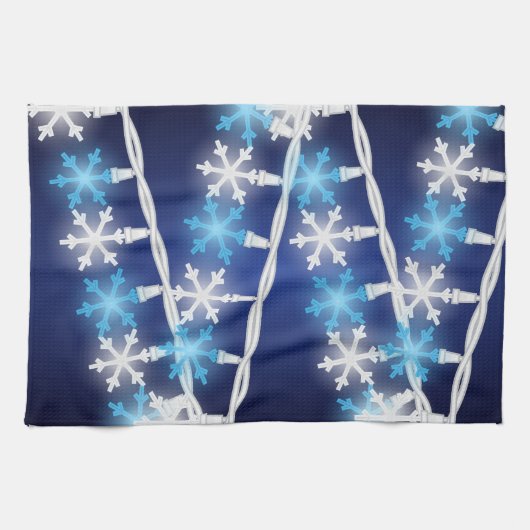 Schneeflockenlichter Geschirrtuch (Horizontal)