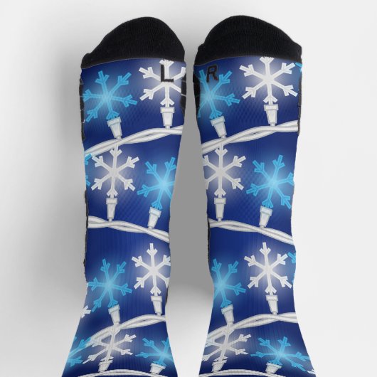 Schneeflockenlichter Socken (Oben)