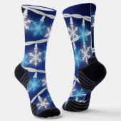 Schneeflockenlichter Socken (Gewinkelt)