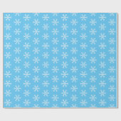 Schneeflockenmuster auf Light Blue Geschenkpapier (Flach)