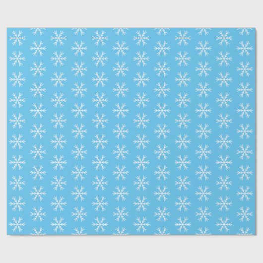 Schneeflockenmuster auf Light Blue Geschenkpapier (Flach)