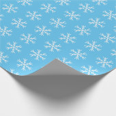 Schneeflockenmuster auf Light Blue Geschenkpapier (Ecke)