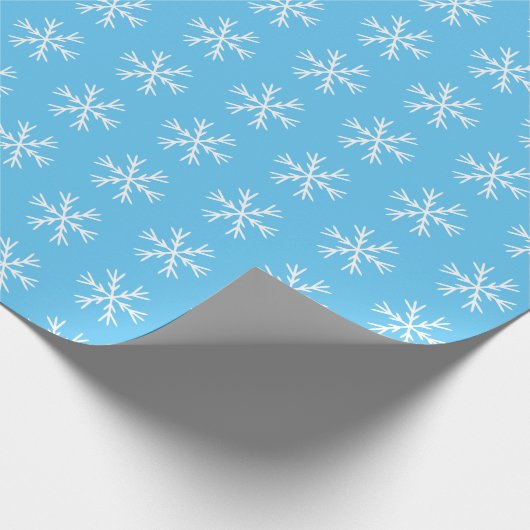 Schneeflockenmuster auf Light Blue Geschenkpapier (Ecke)