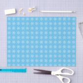 Schneeflockenmuster auf Light Blue Weihnachten Url Seidenpapier (Handwerk)